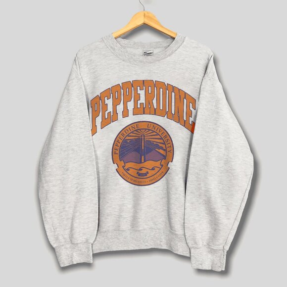 Vintage 90s Pepperdine University Sweatshirt, Pepperdine University Shirt Tee - Picture 1 of 2